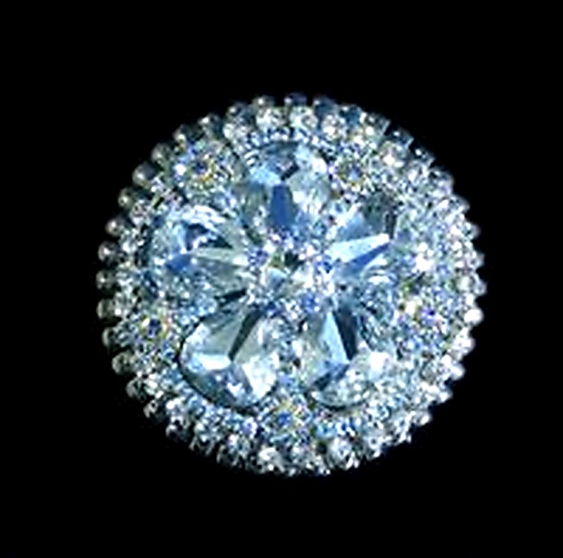 Crystallized Flat Faceted Round