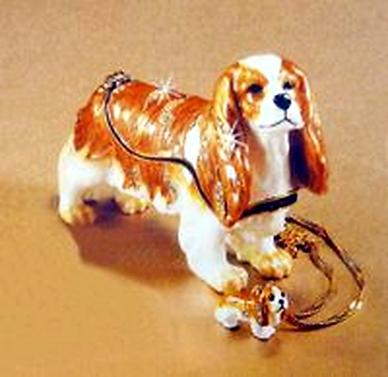 Kingspoint "Cavalier King Charles" Trinket Box & Necklace