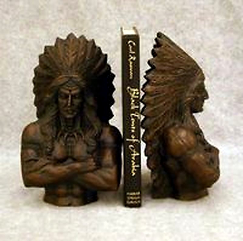 Indian Chief Bookends
