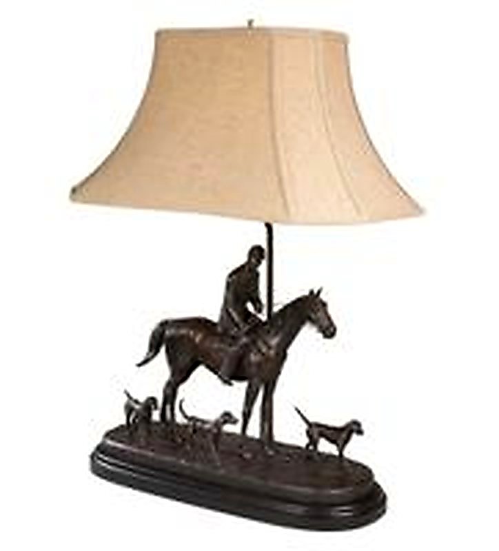Huntsman And Three Hounds Lamp