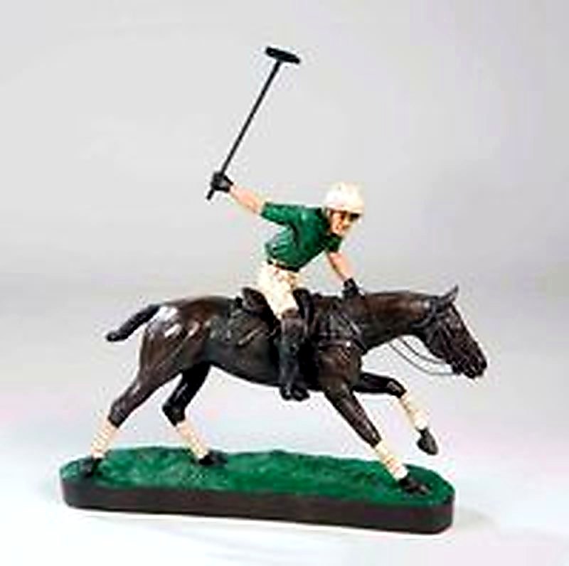 Painted Polo Player Lamp