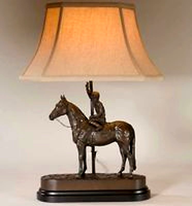 Lucky Number 9 Horse and Jockey Lamp