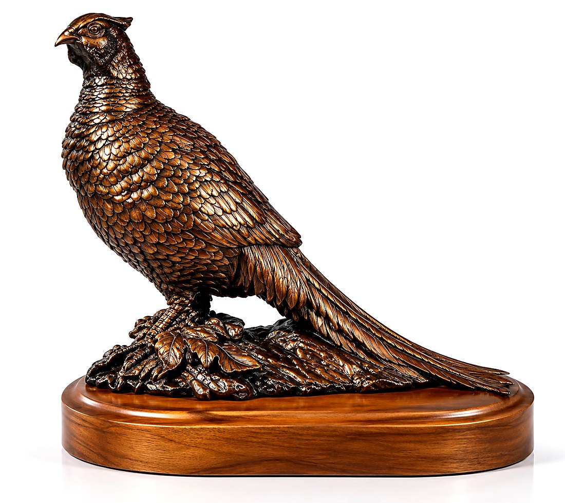Standing Pheasant Sculpture