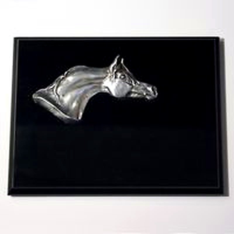 Pewter Arabian Head Premium Plaque