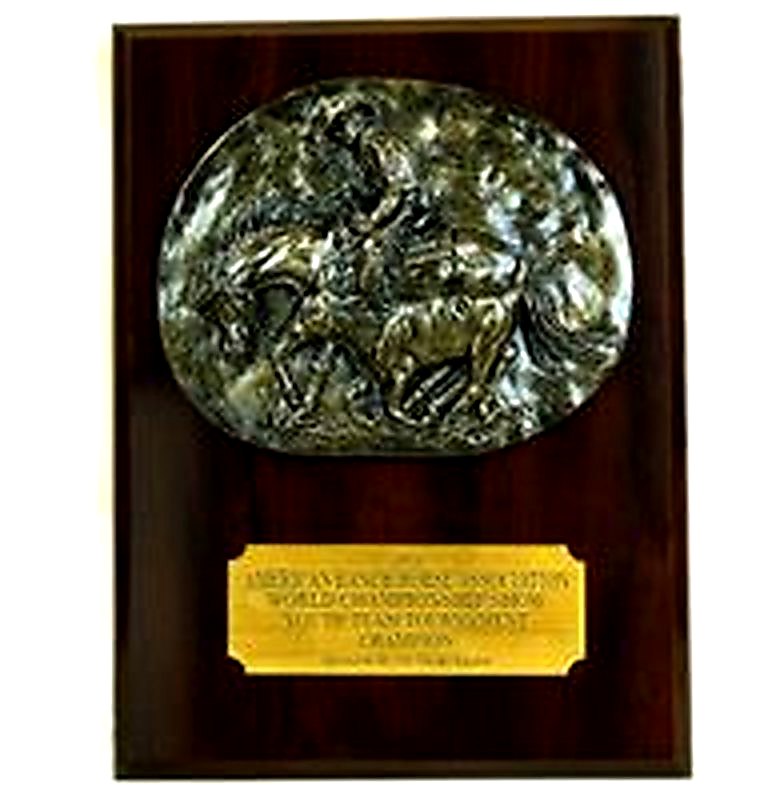 Working Ranch "Cow & Horse" Cutting Relief Plaque
