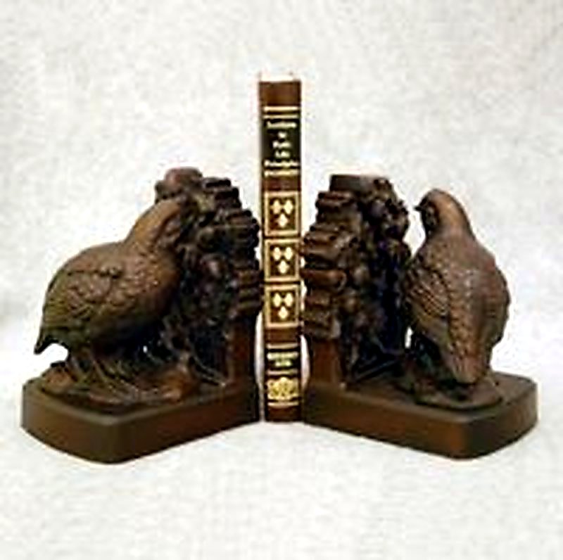 Bronze Finish Quail Bookends
