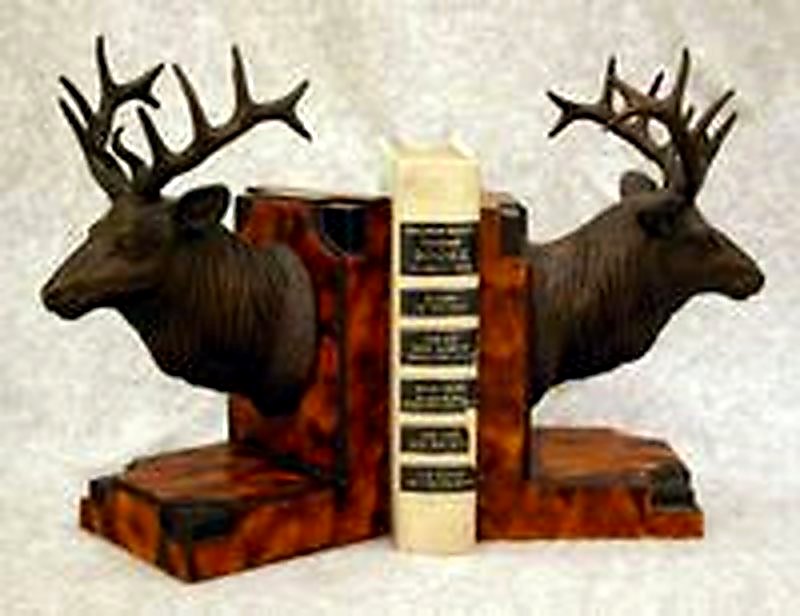 Elk Head Bookends