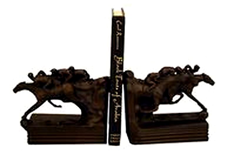 3 Race Horse Bookends