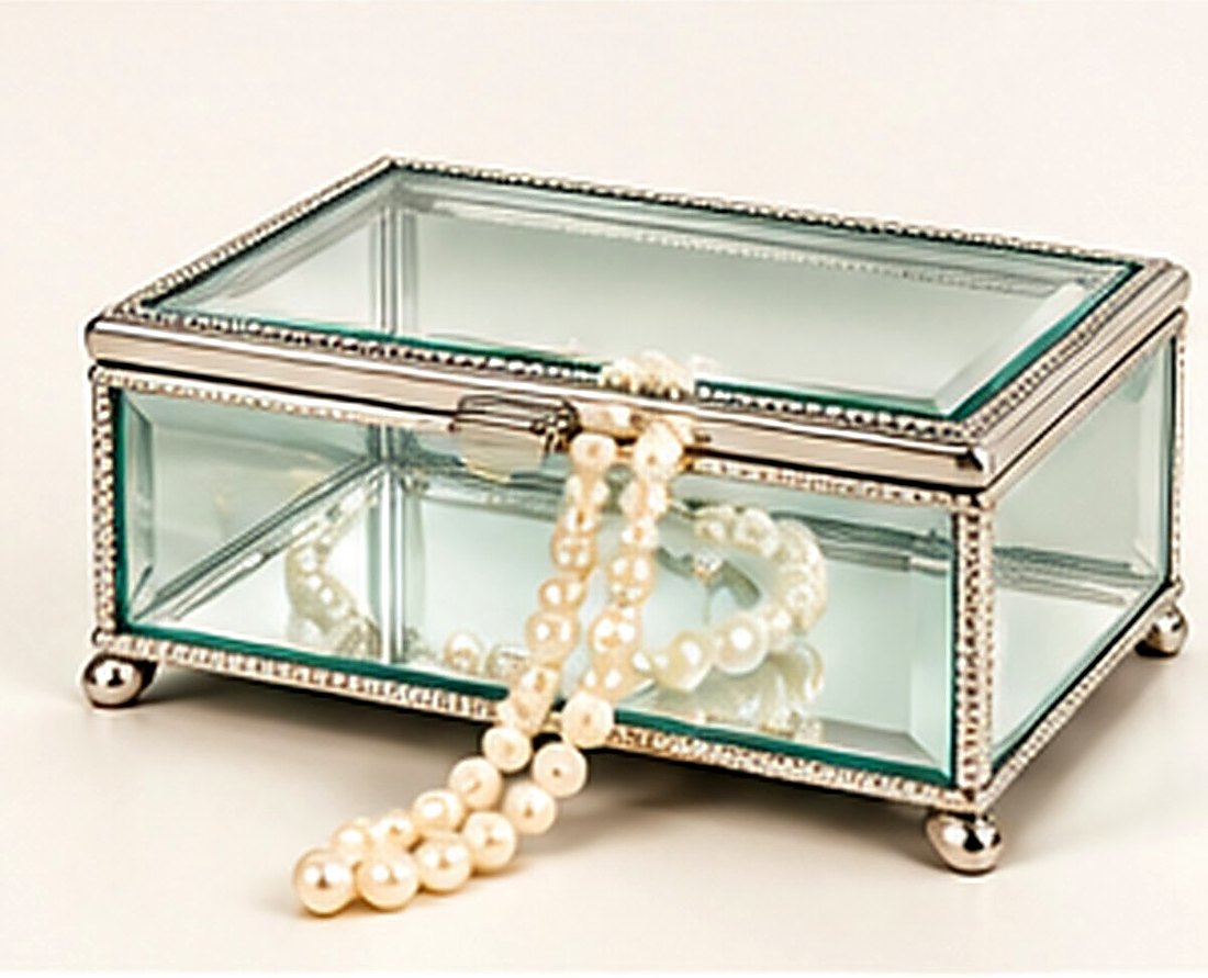 Rectangular Glass Hinged Box Trophy