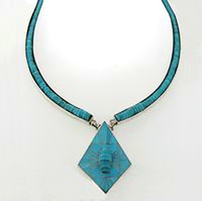 Arizona Blue Geo Drop Necklace