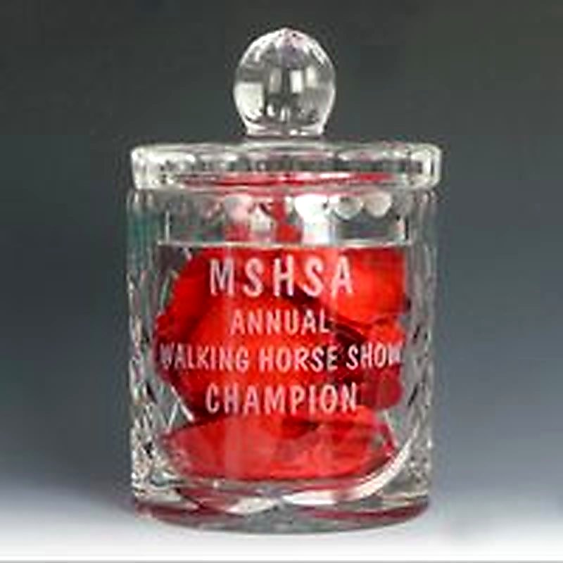 Medium 6.5" Optical Crystal Biscuit Barrel