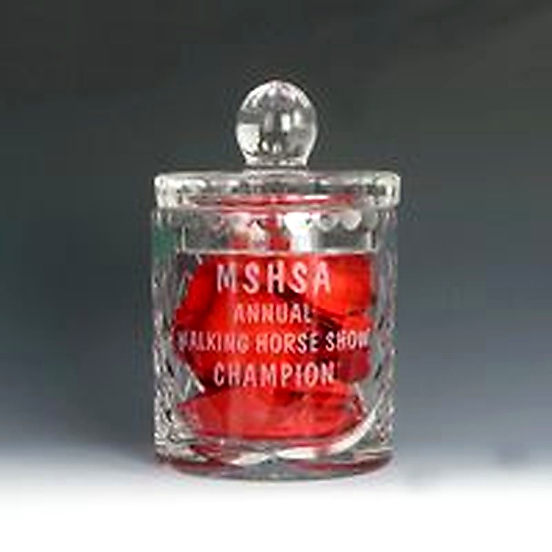 Small 5" Optical Crystal Biscuit Barrel