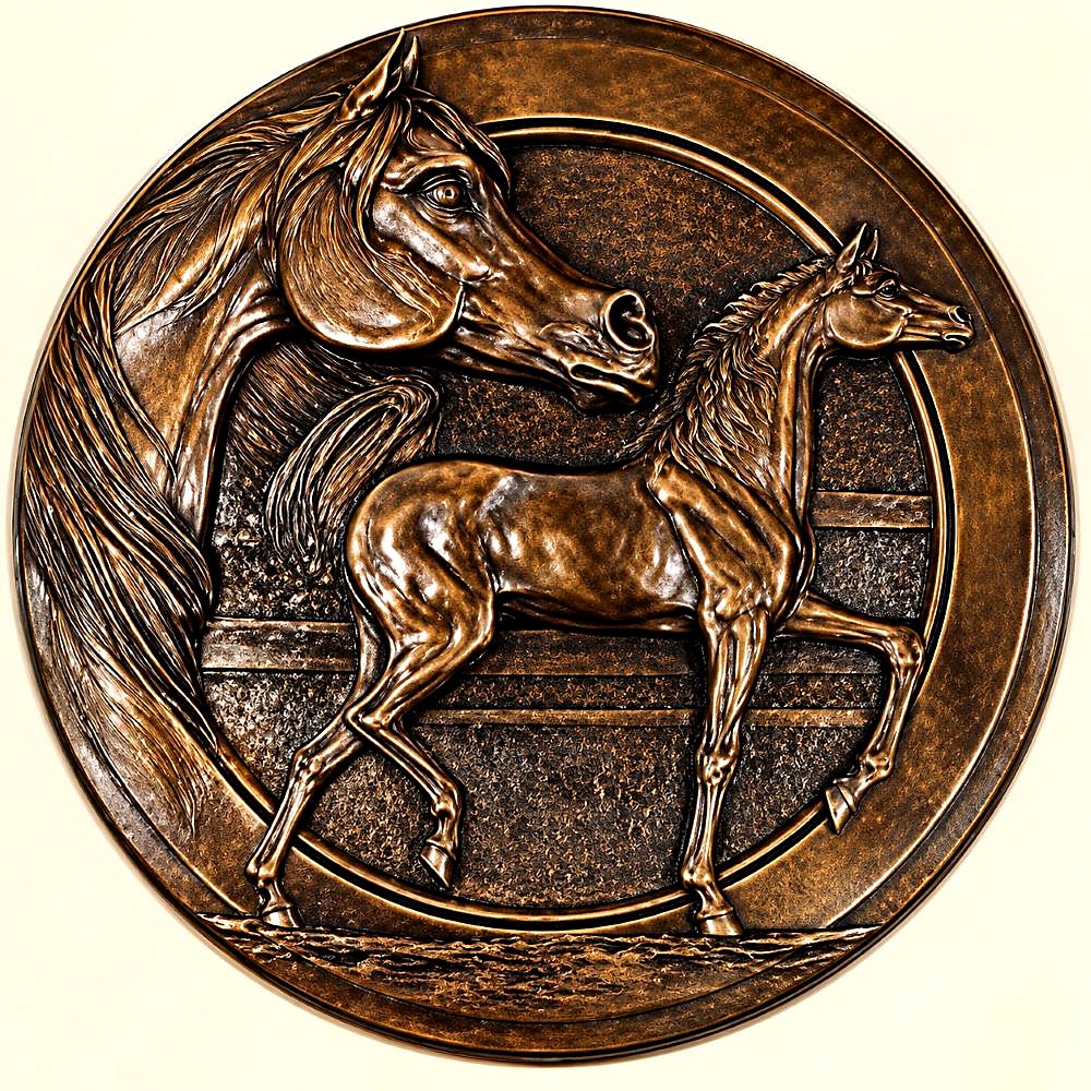 Antique Bronze Classic Arabian Wall Plaque