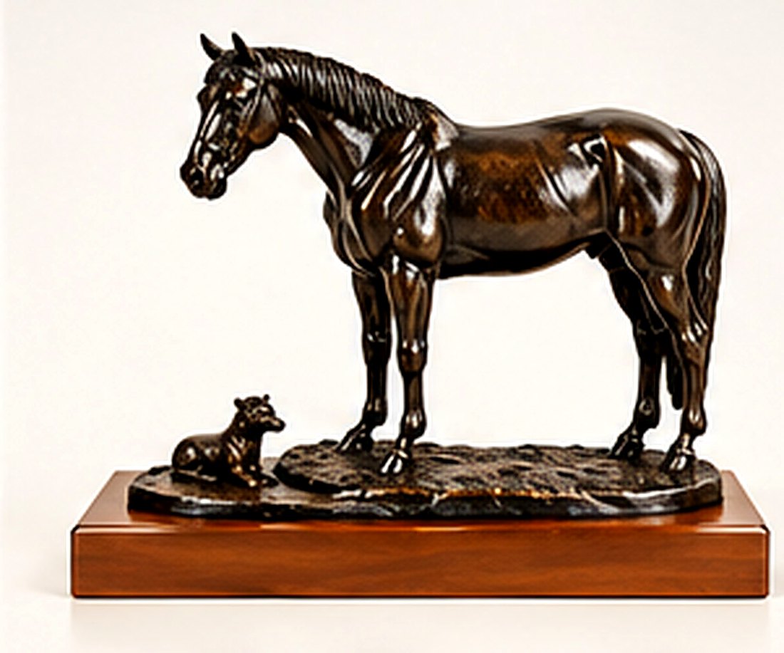 Cold Cast Bronze "Best Friends" Trophy Statue