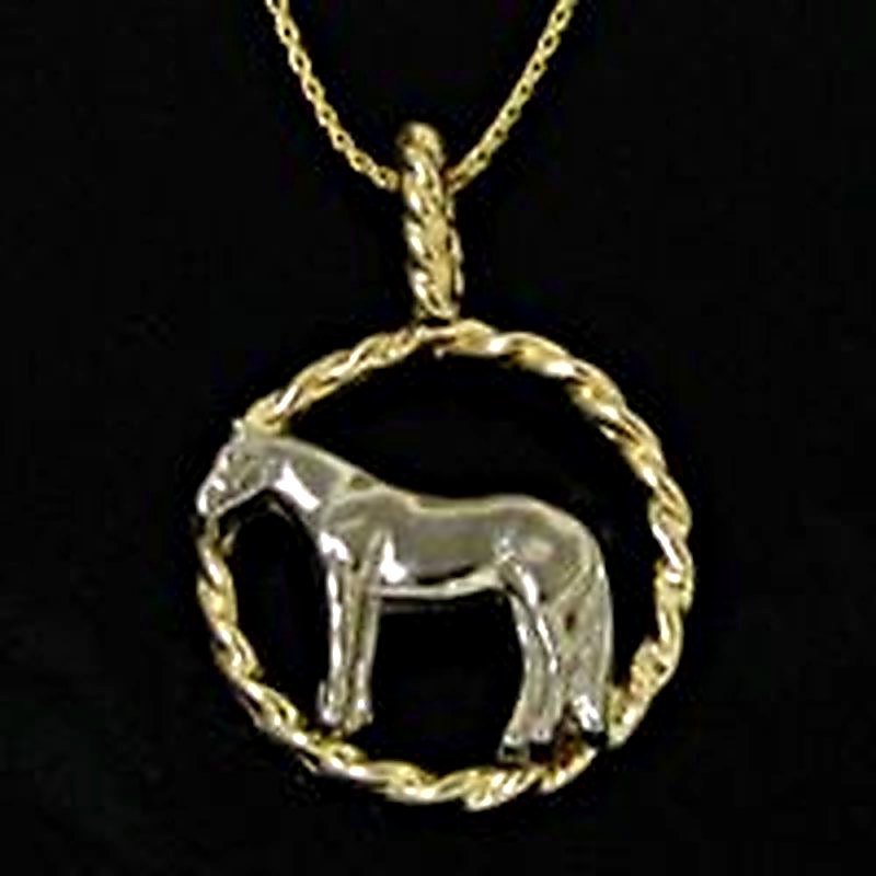 Twisted Rope Quarter Horse Necklace