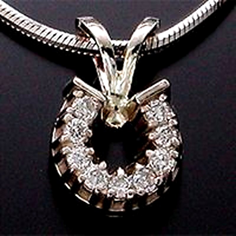 Diamond Horseshoe Pendant
