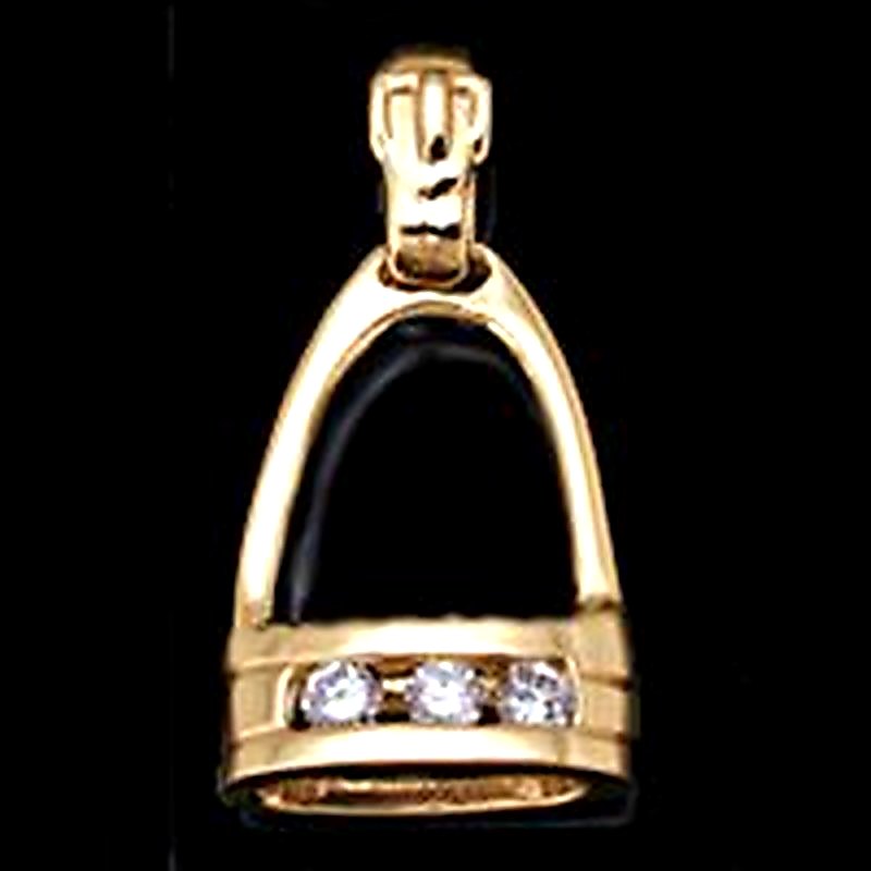 Diamond Stirrup Pendant