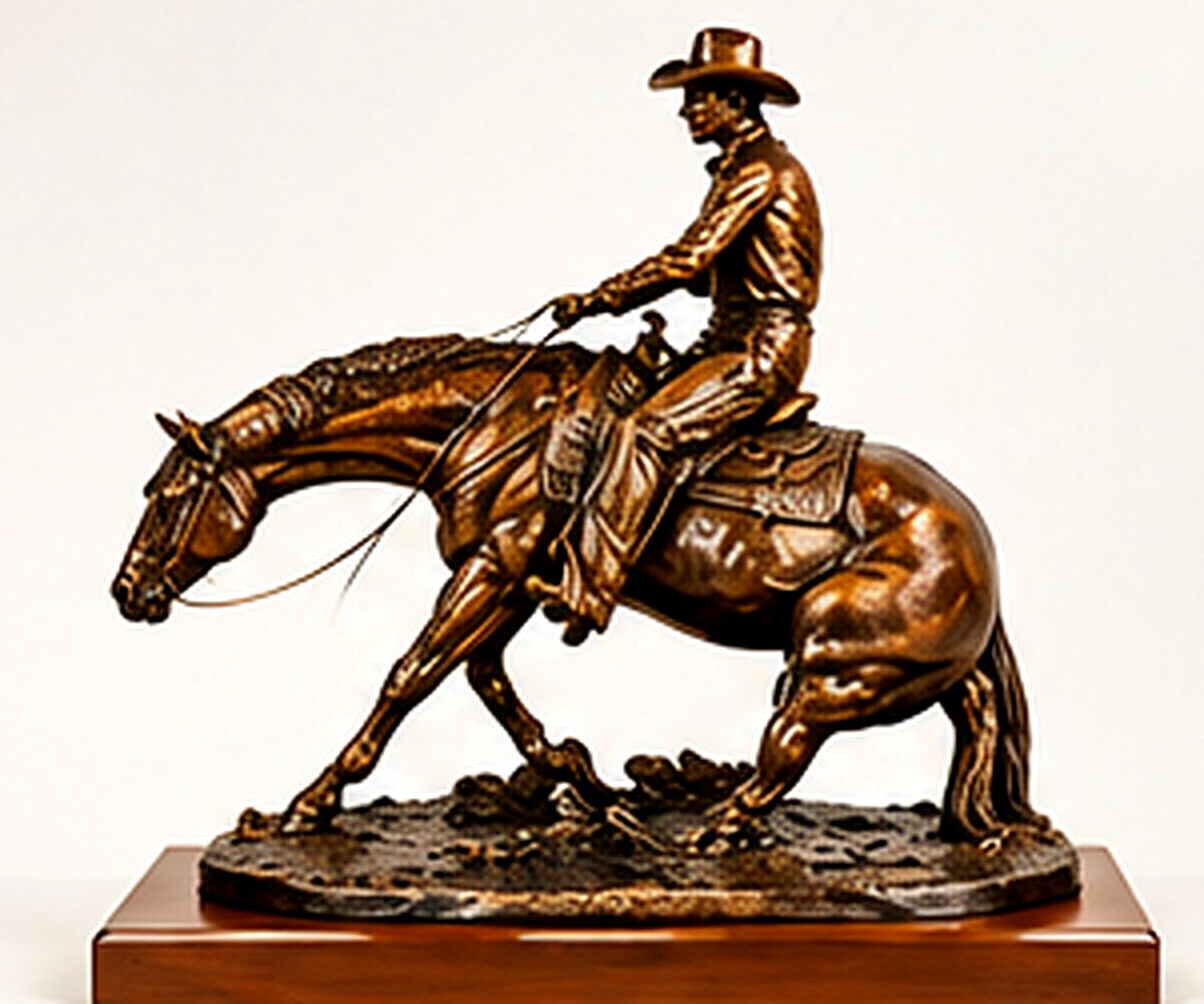 "In The Dirt" Extra Large Reining Horse (small base)