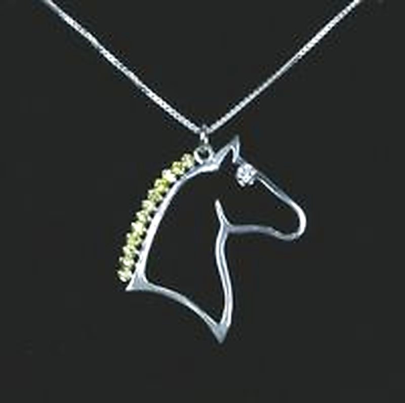 Outline Horsehead With a CZ Eye & Mane