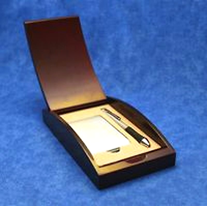 Wood Box w/calculator & Pen